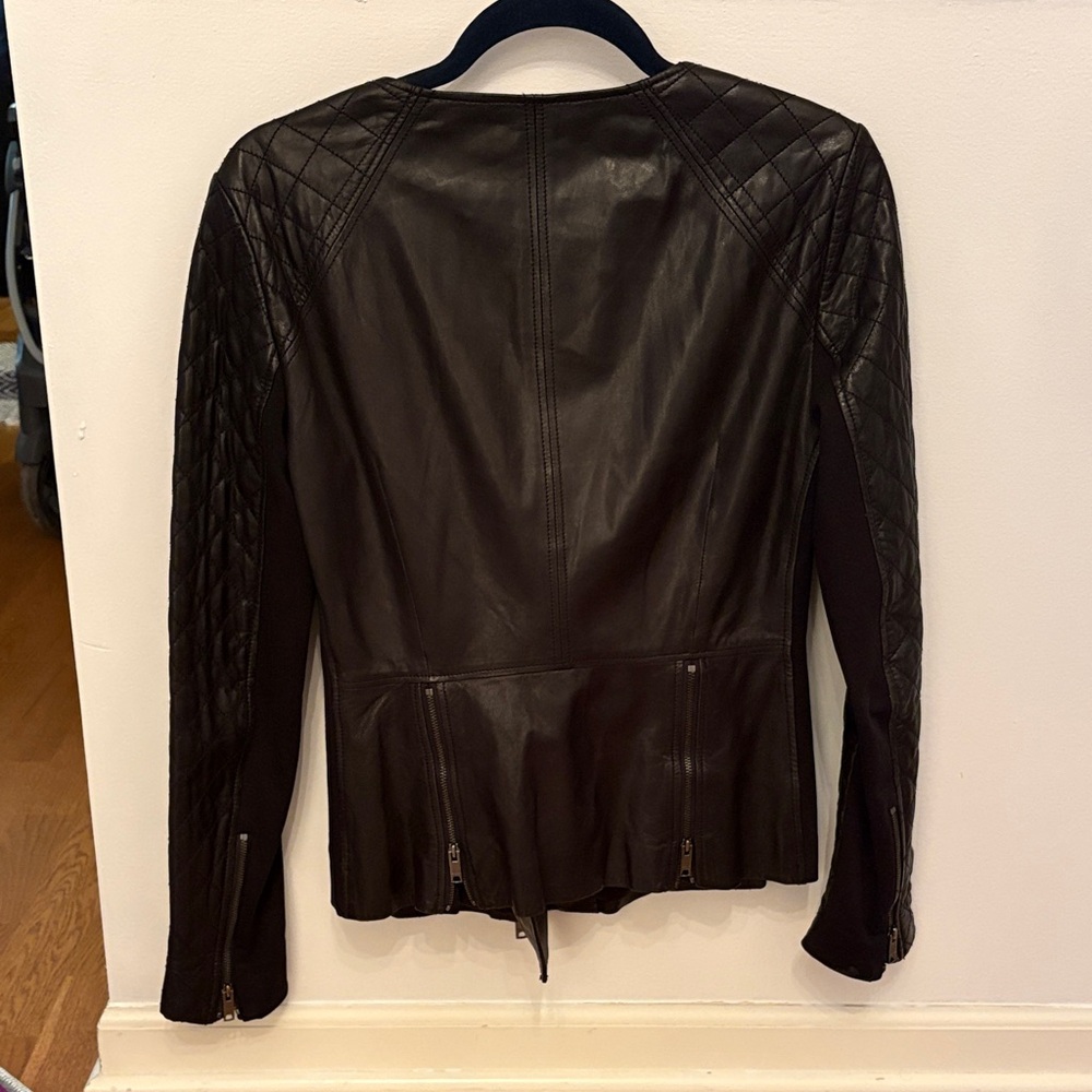 DKNY black  Quilted Leather Jacket